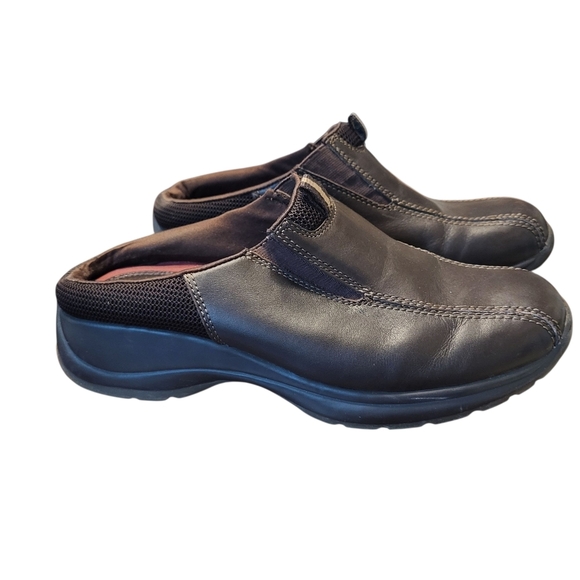 Womens Bass-Andes Brown Leather Slide On / Clog Shoes Size 8.5 Pre-owned - Picture 1 of 9